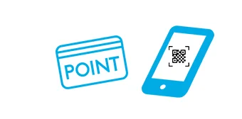 スマホにQRコード表示とカードとの併用