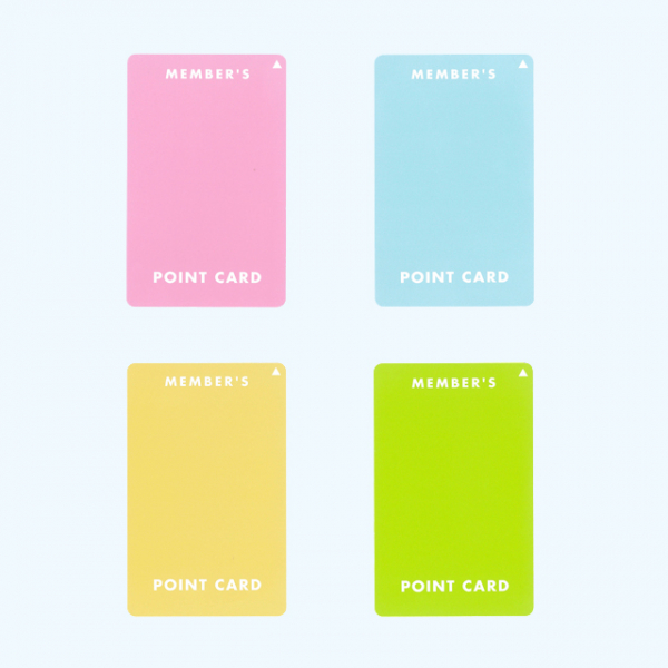 パステルカード（ロイコ式リライトカード）薄手タイプ
4色から選べる安価な既製デザインロイコ式リライトPETカード